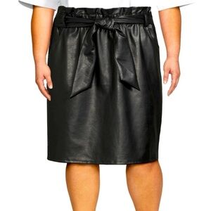 Time and Tru Women's Faux Leather Skirt size 22 xxxl mob wives vibes